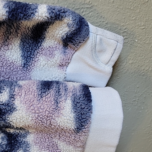 Athleta Girls Sherpa Half Zip Sweater watercolor Soft collared Size: XL/14 - Picture 11 of 16